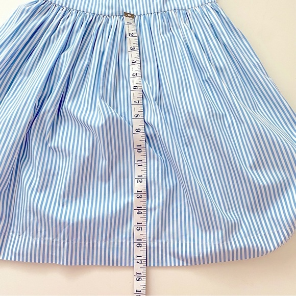 J. Crew Crewcuts Girl's Blue White Stripe Cotton Sleeveless Ruffle Dress Size 10 - Picture 6 of 12